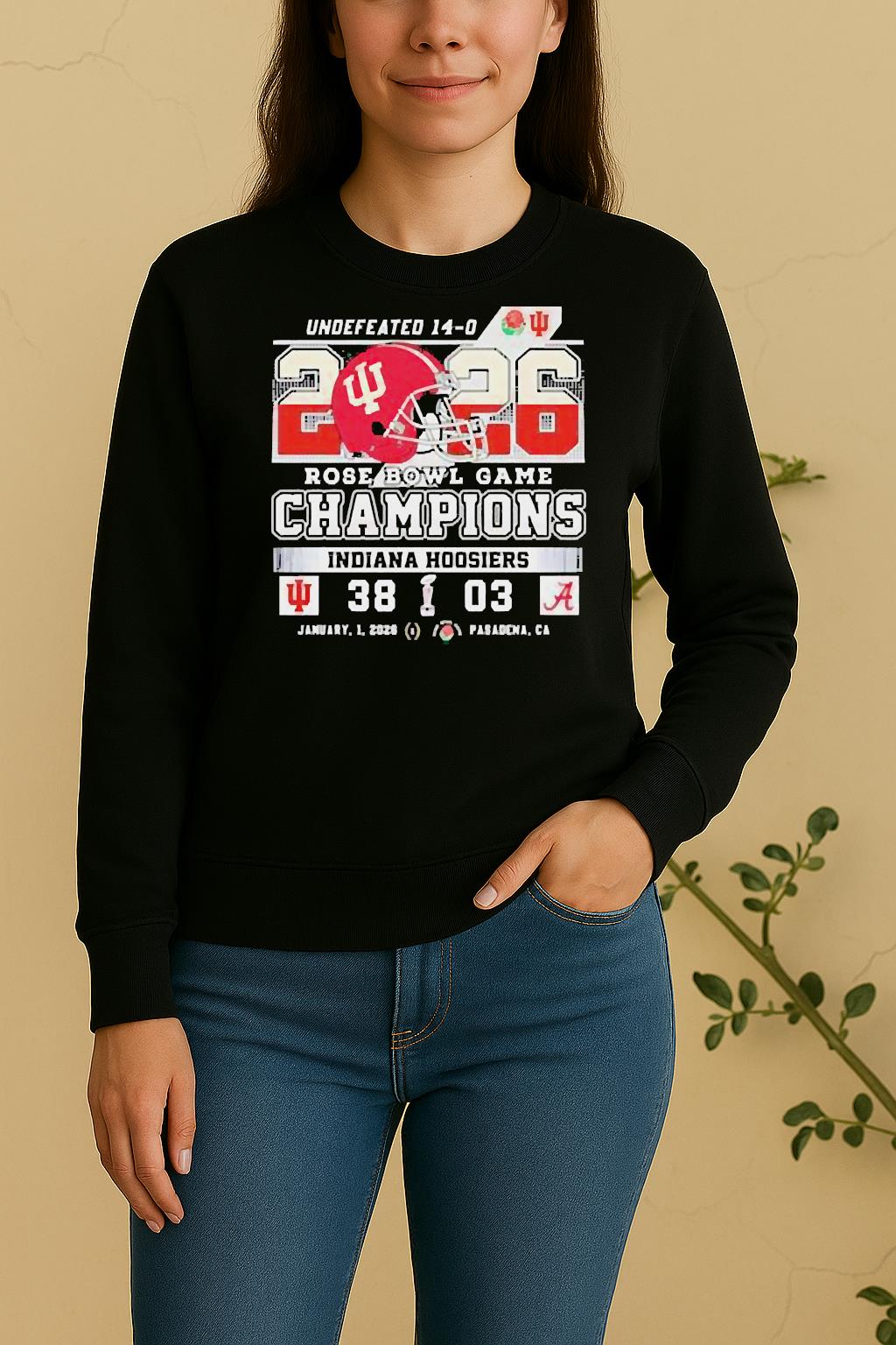 Awesome Indiana Hoosiers Beat Alabama Crimson Tide At Rose Bowl Game Champions 2026 Sweater