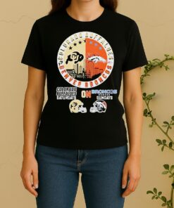 Colorado Buffaloes On Saturdays And Denver Broncos On Sundays Helmet Logo Mashup Women Shirt