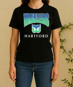 Cute Hartford Whalers Vintage Sweep Down Women Shirt