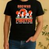 Cute Snoopy And Charlie Brown Cleveland Browns Forever Not Just When We Win Shirt