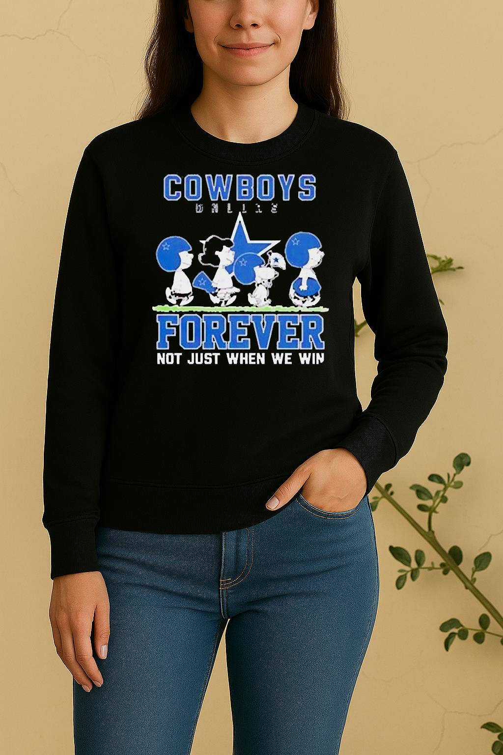 Cute Snoopy And Charlie Brown Dallas Cowboys Forever Not Just When We Win Sweater