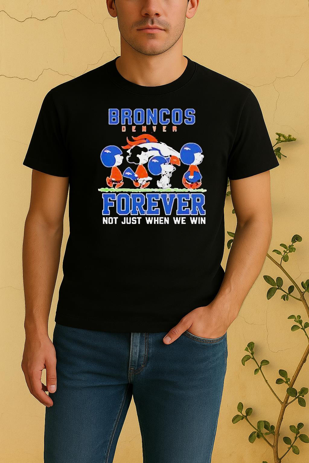 Cute Snoopy And Charlie Brown Denver Broncos Forever Not Just When We Win Shirt by Bino Shirt – Custom Graphic T-Shirt