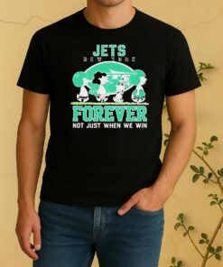 Cute Snoopy And Charlie Brown New York Jets Forever Not Just When We Win Shirt