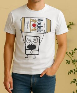 Doodlebob Holding Modelo Especial Beer Can Shirt
