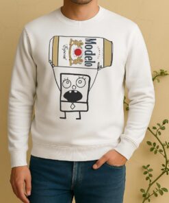 Doodlebob Holding Modelo Especial Beer Can Sweater
