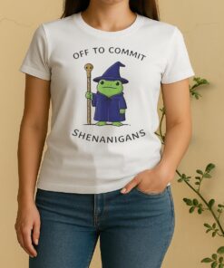 Frog Wizard Off To Commit Shenanigans Quote Women Shirt