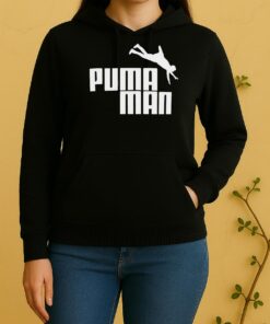 Funny Puma Man Logo Parody Unisex Hoodie