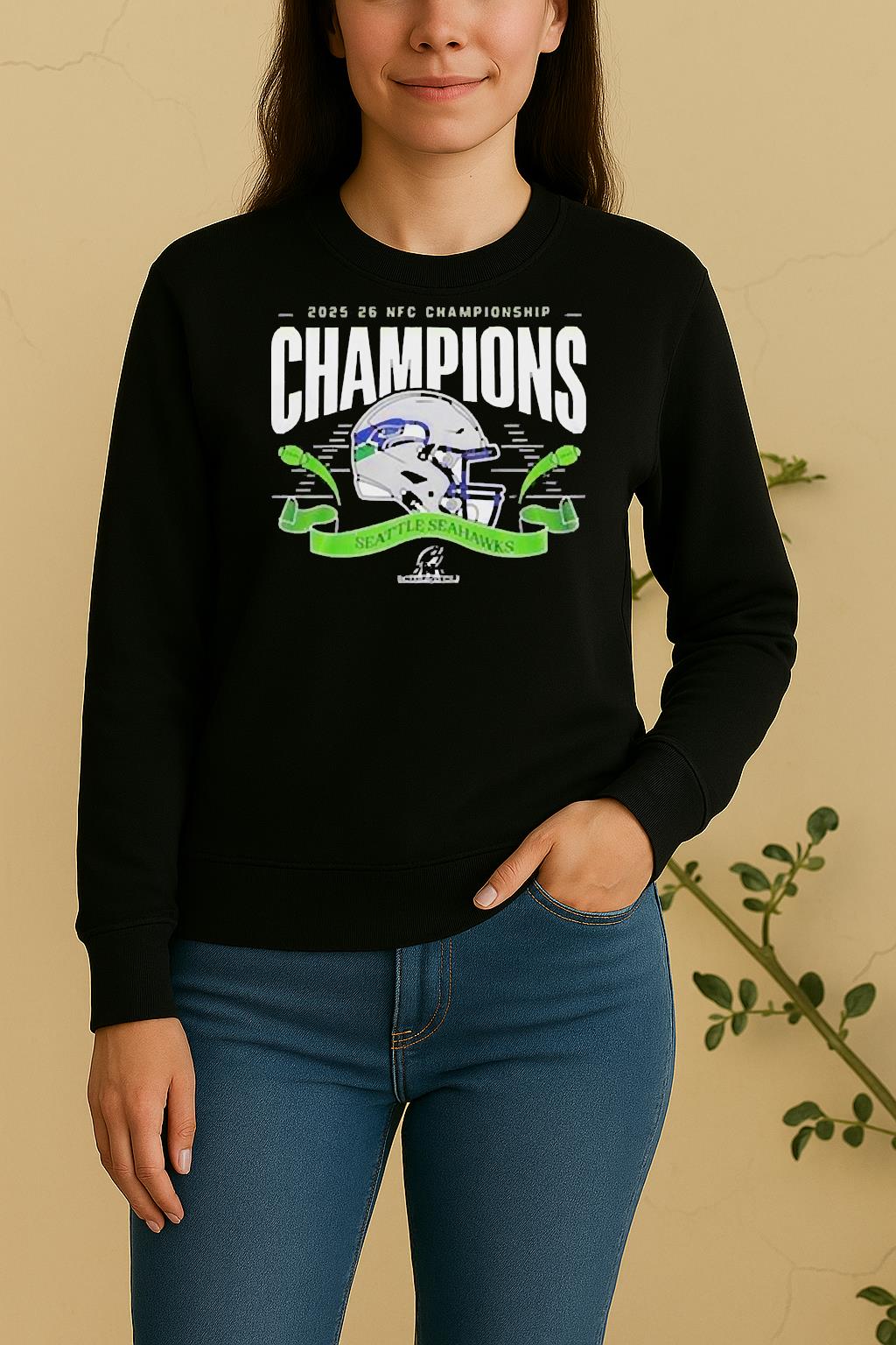 Funny Seattle Seahawks 2025 2026 Nfc Championship Champions Sweater