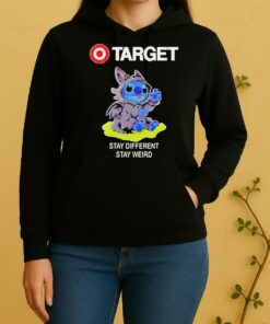 Happy Stitch Cosplay Toothless X Target Stay Different Stay Weird Unisex Hoodie
