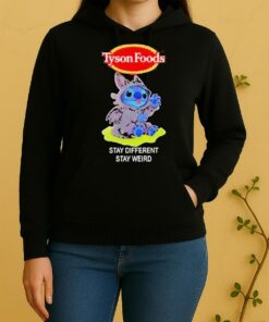 Happy Stitch Cosplay Toothless X Tyson Foods Stay Different Stay Weird Unisex Hoodie