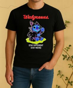 Happy Stitch Cosplay Toothless X Walgreens Stay Different Stay Weird Shirt