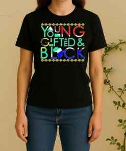 Hot Young Gifted And Black Africa Map Women Shirt