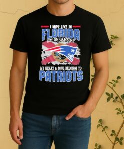 I May Live In Florida But On Gameday My Heart Soul Belongs To Patriots Shirt