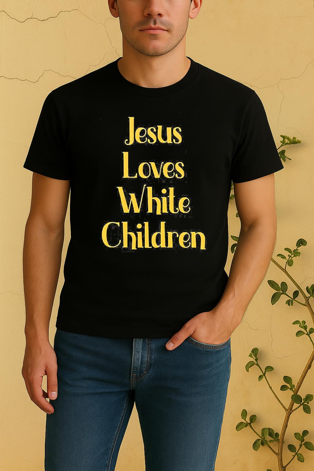 Jesus Loves White Children Shirt by Bino Shirt – Custom Graphic T-Shirt