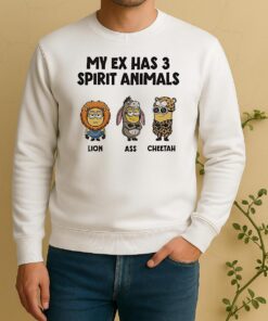 Minion My Ex Has 3 Spirit Animals Lion Ass Cheetah Sweater