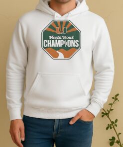 Nice Miami Hurricanes Football Fiesta Bowl Champions Cfp 2026 Logo Unisex Hoodie