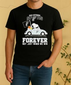 Nice Snoopy Driving Car San Antonio Spurs Forever Not Just When We Win Shirt