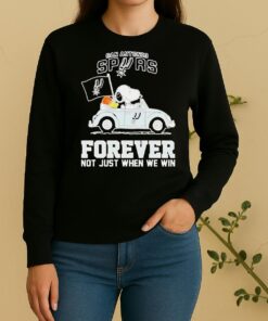 Nice Snoopy Driving Car San Antonio Spurs Forever Not Just When We Win Sweater