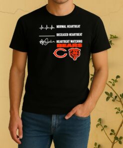 Normal Heartbeat Deceased Heartbeat Heartbeat Watching Bears Nfl 2026 Shirt