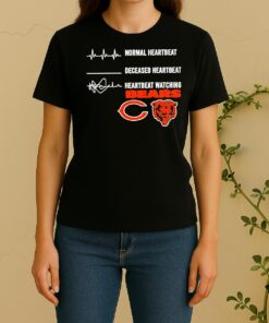 Normal Heartbeat Deceased Heartbeat Heartbeat Watching Bears Nfl 2026 Women Shirt