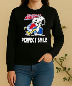 Official Colorado Avalanche Hockey Snoopy Perfect Smile Sweater