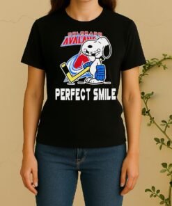Official Colorado Avalanche Hockey Snoopy Perfect Smile Women Shirt