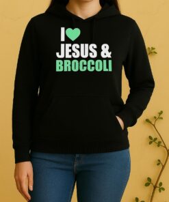 Official I Love Jesus And Broccoli Unisex Hoodie