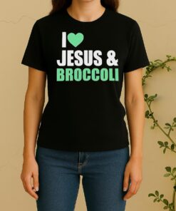 Official I Love Jesus And Broccoli Women Shirt
