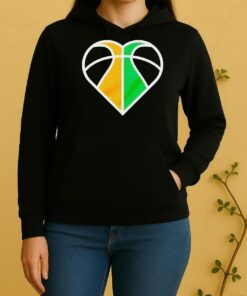 Official Utah Jazz Basketball Heart Logo Unisex Hoodie