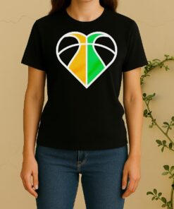 Official Utah Jazz Basketball Heart Logo Women Shirt