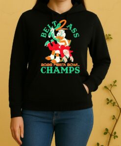 Officials 2026 Fiesta Bowl Champions Miami Hurricanes Belt 2 Ass Ole Miss Rebels Mascots Unisex Hoodie