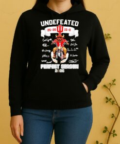 Officials 2026 Indiana Hoosiers Mascot Bike Motor Undefeated Perfect Season All Signatures Unisex Hoodie