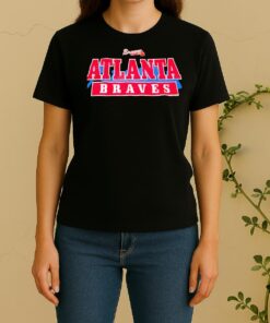 Officials Atlanta Braves Mlb Baseball Logo Vintage Women Shirt