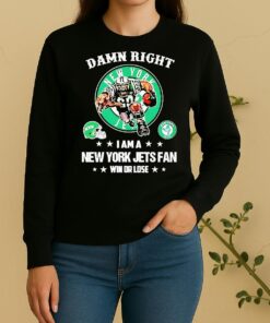 Officials Damn Right I Am A New York Jets Fan Win Or Lose Mascot Sweater