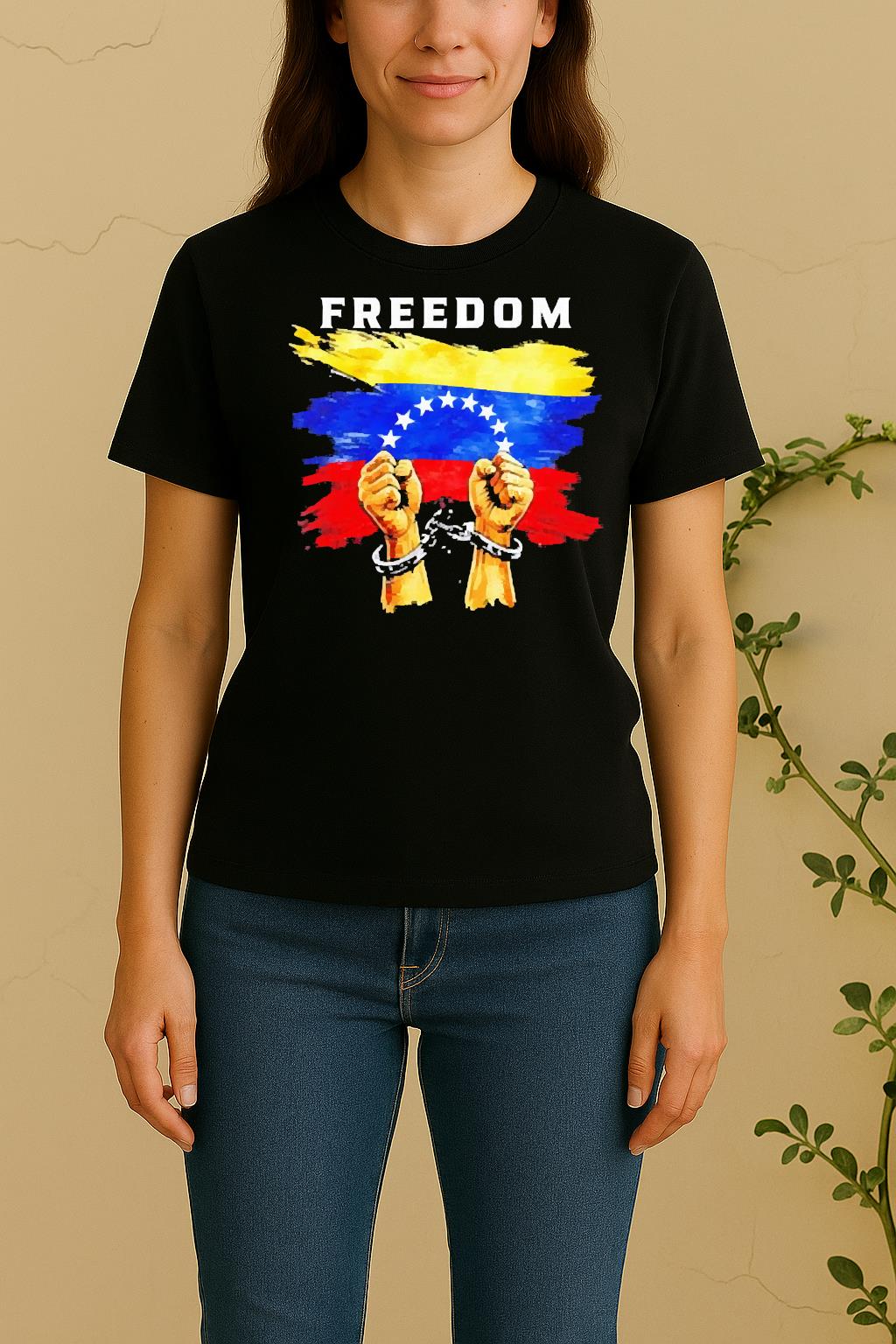 Officials Freedom Venezuela Venezuelan Flag Pride Souvenir Women Shirt