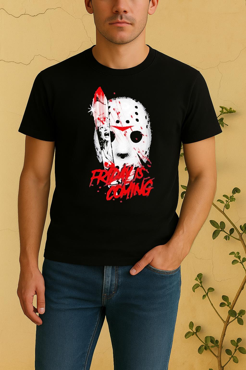 Officials Friday Is Coming Horror Movie Graphic Shirt by Bino Shirt – Custom Graphic T-Shirt