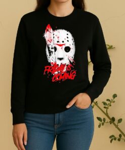 Officials Friday Is Coming Horror Movie Graphic Sweater