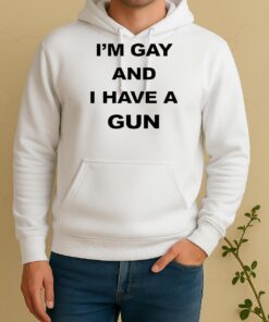 Officials Im Gay And I Have A Gun Circle Unisex Hoodie