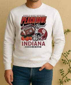 Officials Indiana Hoosiers Mens Ivory 2026 Peach Bowl Bound Sweater