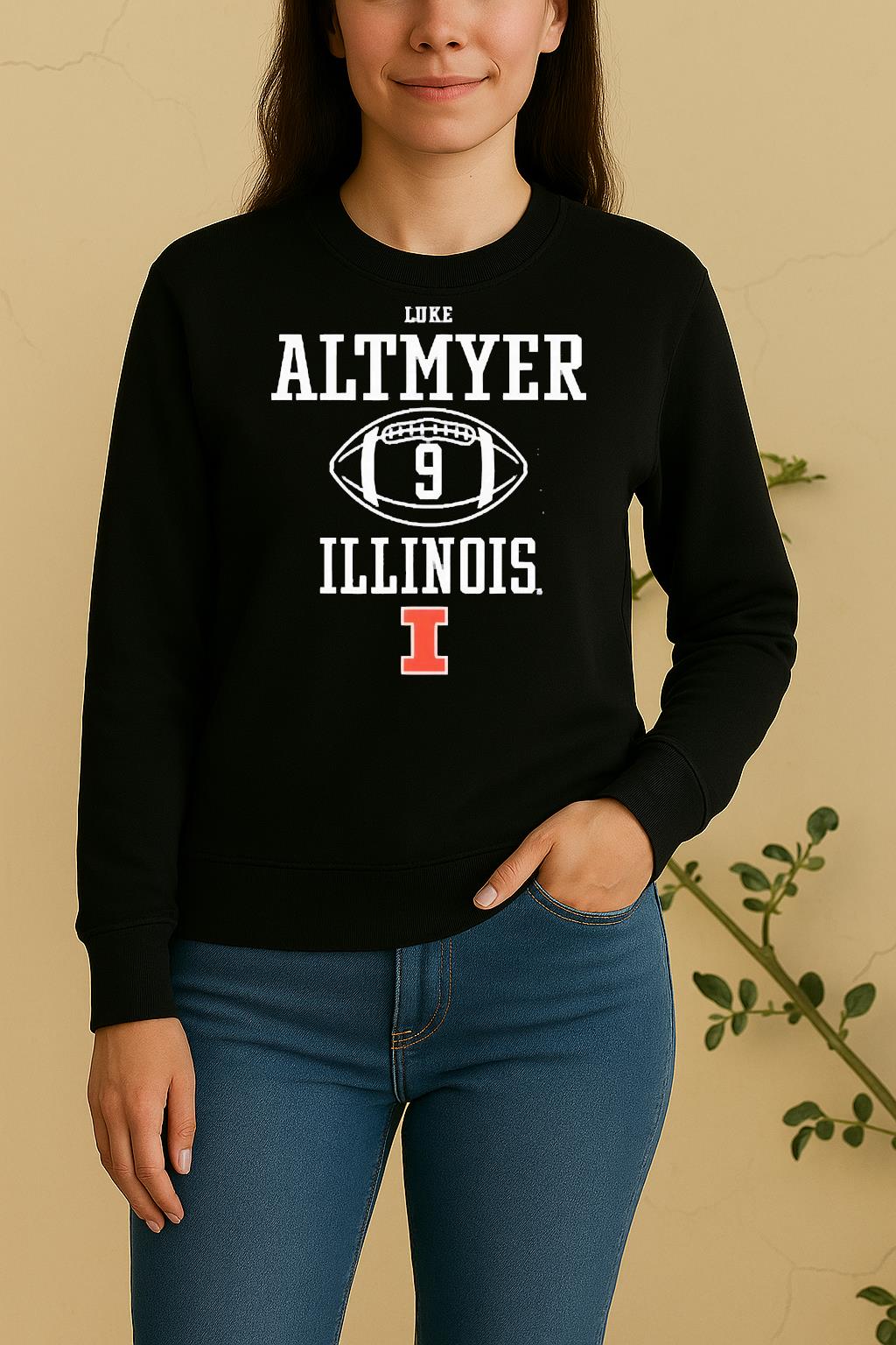 Officials Luke Altmyer 9 Football Illinois Fighting Illini Sweater