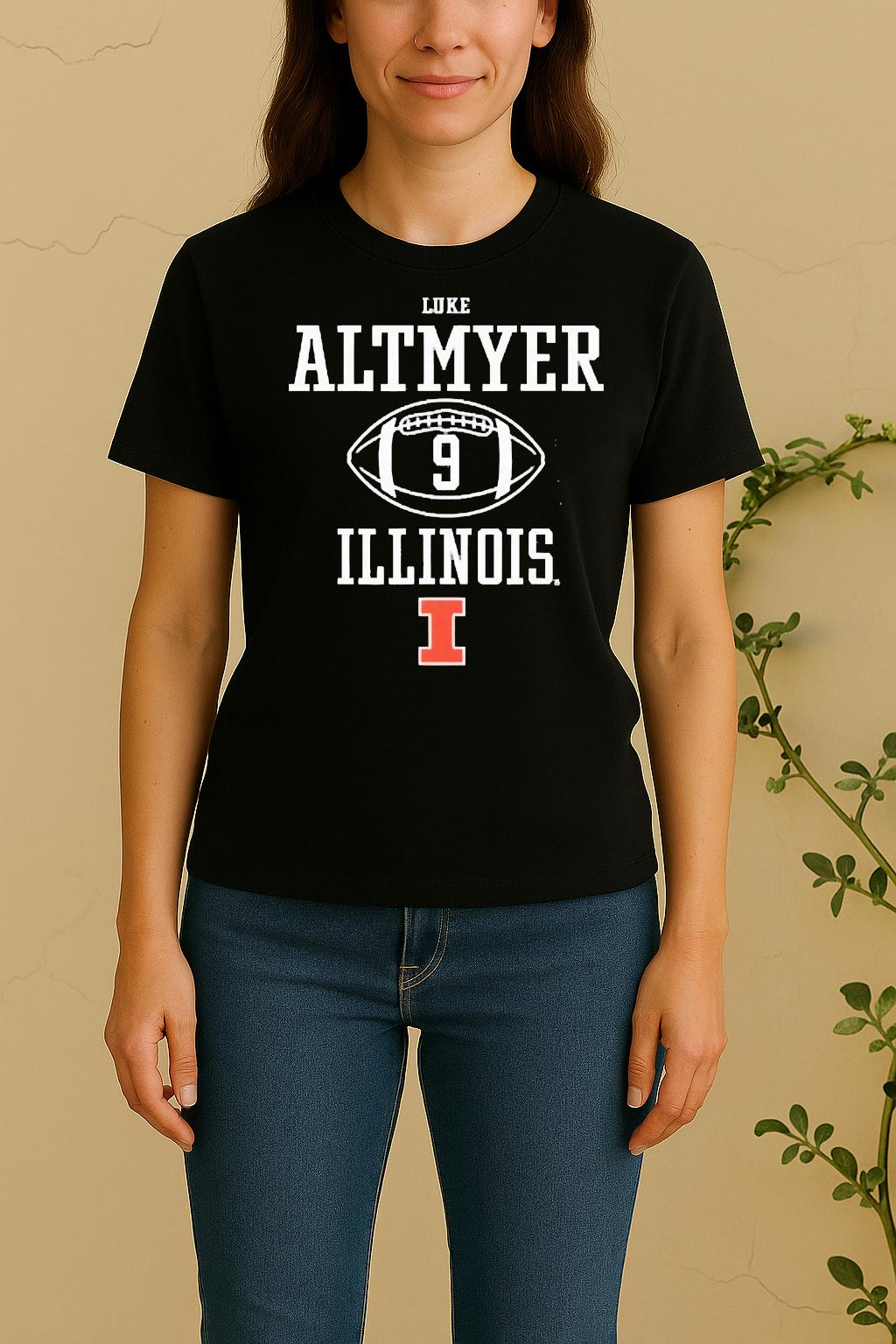 Officials Luke Altmyer 9 Football Illinois Fighting Illini Women Shirt