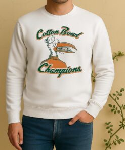 Officials Miami Dolphins 2025 Cotton Bowl Champions Mascot Eating Sweater