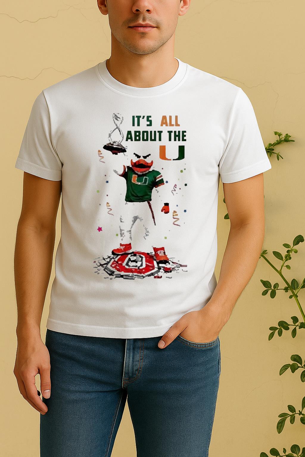 Officials Miami Hurricanes 2025 Cotton Bowl Champions Its All About The U Shirt by Bino Shirt – Custom Graphic T-Shirt