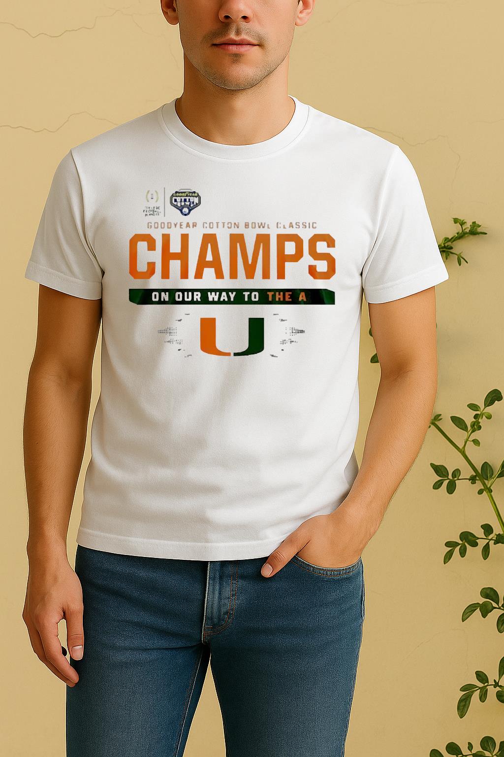 Officials Miami Hurricanes 2025 Cotton Bowl Champions On Our Way To The A Shirt by Bino Shirt – Custom Graphic T-Shirt