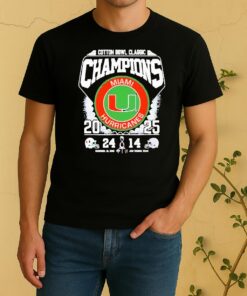 Officials Miami Hurricanes 2025 Cotton Bowl Classic Champions Score Shirt
