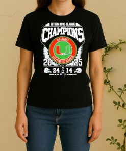 Officials Miami Hurricanes 2025 Cotton Bowl Classic Champions Score Women Shirt