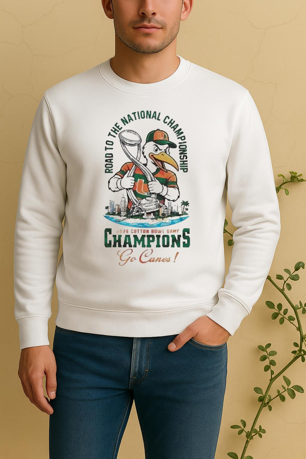 Officials Miami Hurricanes 2026 Road To The Cotton Bowl Game Champions Sweater