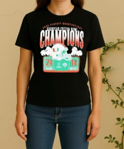 Officials Miami Hurricanes Cfp 2025 Cotton Bowl Champions Score Women Shirt