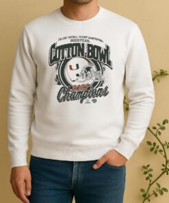 Officials Miami Hurricanes Orange 2025 Year Cotton Bowl Champions Sweater