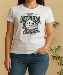 Officials Miami Hurricanes Orange 2025 Year Cotton Bowl Champions Women Shirt
